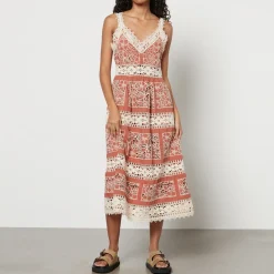 Dresses|Dresses|Dr. Martens Sea New York Joah Guipure Lace and Cotton Sleeveless Midi Dress - US 6/UK 10