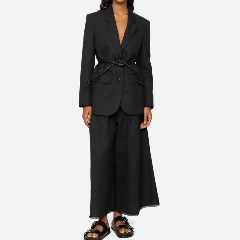 Jackets|Coats|Samsøe Samsøe Sea New York Lara Belted Cotton-Blend Jacket - M
