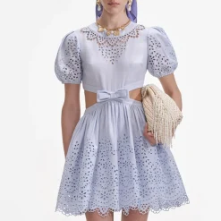Dresses|Dresses|Dr. Martens Self-Portrait Broderie Cutout Poplin Mini Dress - UK 6