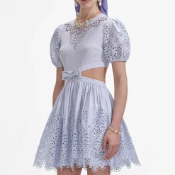 Dresses|Dresses|Dr. Martens Self-Portrait Broderie Cutout Poplin Mini Dress - UK 6