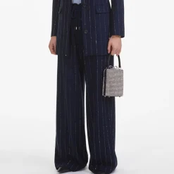 Trousers|Self-Portrait Crepe Wide Leg Trousers - UK 14