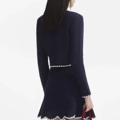 Knitwear|Lauren Ralph Lauren Self-Portrait Crocheted Cardigan - XS