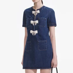 Dresses|Dresses|Dr. Martens Self-Portrait Denim Mini Dress - UK 10