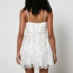 Dresses|Dresses|Self-Portrait Embellished Tulle Mini Dress - US 8/UK 12