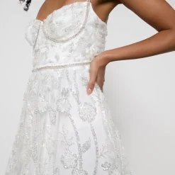 Dresses|Dresses|Self-Portrait Embellished Tulle Mini Dress - US 8/UK 12
