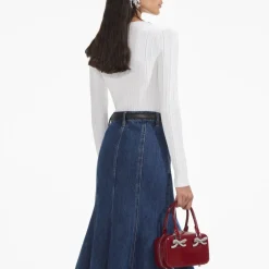 T-Shirts And Tops|Self-Portrait Embellished Knit Top - L
