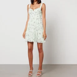 Dresses|Dresses|Self-Portrait Floral-Printed Chiffon Mini Dress - UK 12/US 8