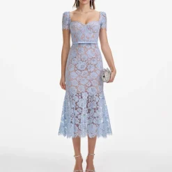 Dresses|Dresses|Self-Portrait Guipure Lace Midi Dress - UK 10
