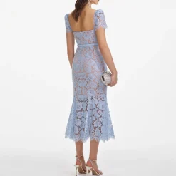 Dresses|Dresses|Self-Portrait Guipure Lace Midi Dress - UK 10