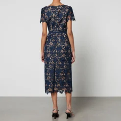 Dresses|Dresses|Self-Portrait Guipure Lace Midi Dress - US 2/UK 6