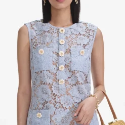 Dresses|Dresses|RIXO Self-Portrait Guipure Lace Mini Dress - UK 8