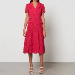 Dresses|Dresses|Dr. Martens Self-Portrait Guipure Lace Midi Wrap Dress - US 2/UK 6