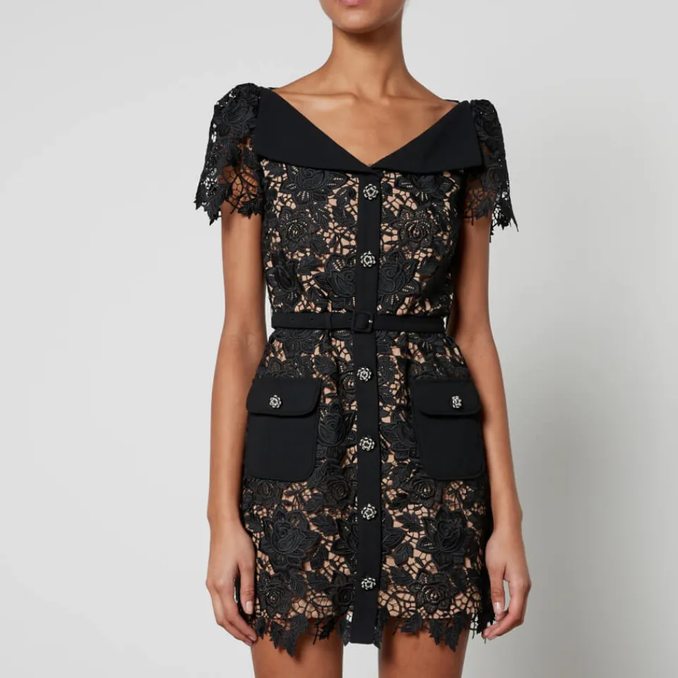 Dresses|Dresses|Self-Portrait Guipure Lace Mini Dress - US 2/UK 6