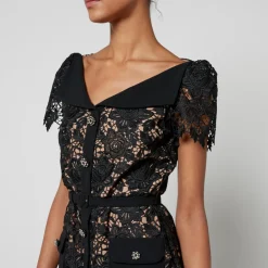 Dresses|Dresses|Self-Portrait Guipure Lace Mini Dress - US 2/UK 6