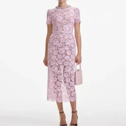 Dresses|Dresses|Self-Portrait Pearl Guipure Lace Dress - UK 6