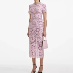 Dresses|Dresses|Self-Portrait Pearl Guipure Lace Dress - UK 6