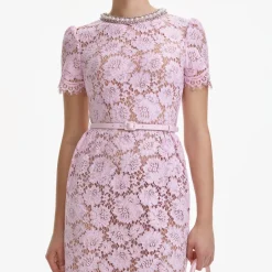 Dresses|Dresses|Self-Portrait Pearl Guipure Lace Dress - UK 6