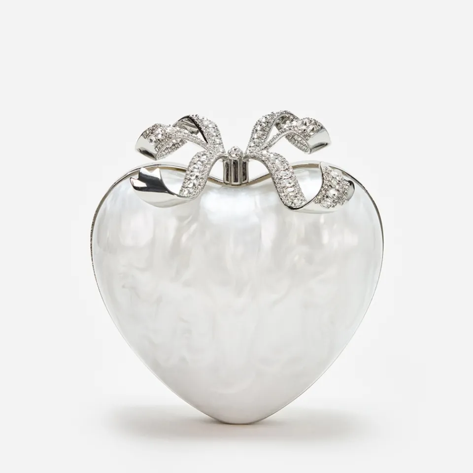 Bags|Dr. Martens Self-Portrait Pearlescent Acrylic Heart Clutch
