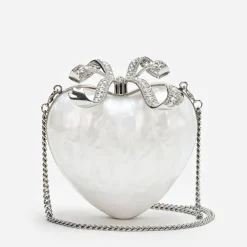 Bags|Dr. Martens Self-Portrait Pearlescent Acrylic Heart Clutch
