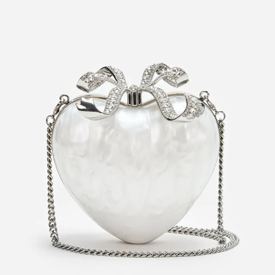 Bags|Dr. Martens Self-Portrait Pearlescent Acrylic Heart Clutch