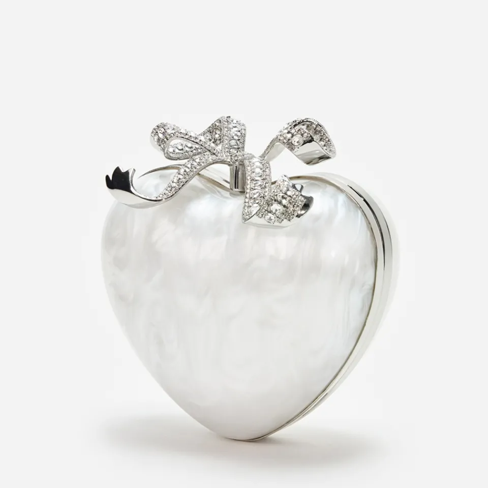 Bags|Dr. Martens Self-Portrait Pearlescent Acrylic Heart Clutch
