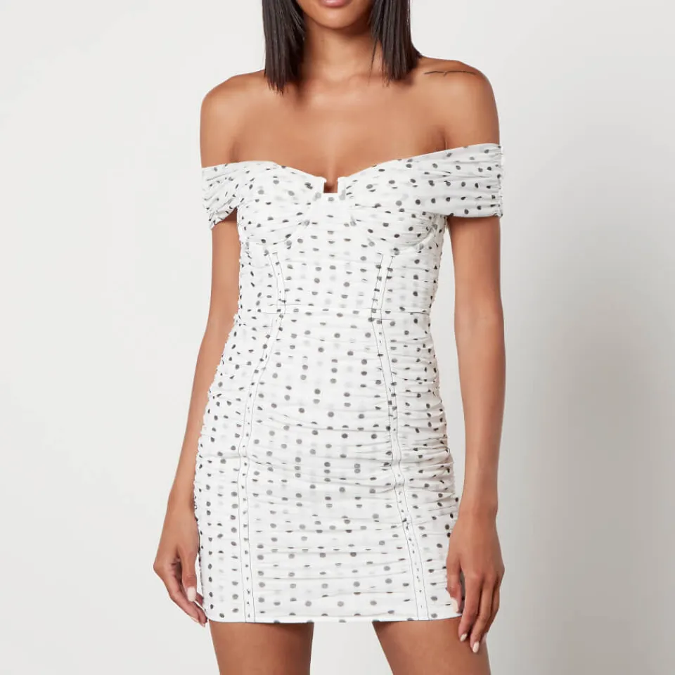 Dresses|Dresses|ROTATE Birger Christensen Self-Portrait Polka-Dot Print Chiffon Mini Dress - UK 6/US 2