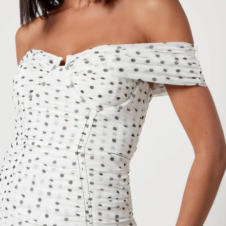 Dresses|Dresses|ROTATE Birger Christensen Self-Portrait Polka-Dot Print Chiffon Mini Dress - UK 6/US 2