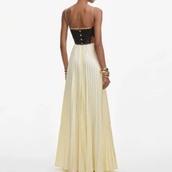 Dresses|Dresses|Self-Portrait Satin Guipure Lace Maxi Dress - UK 12