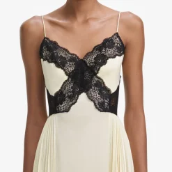 Dresses|Dresses|Self-Portrait Satin Guipure Lace Maxi Dress - UK 12