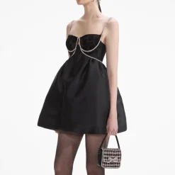 Dresses|Dresses|Stine Goya Self-Portrait Taffetta Diamante Mini Dress - UK 6