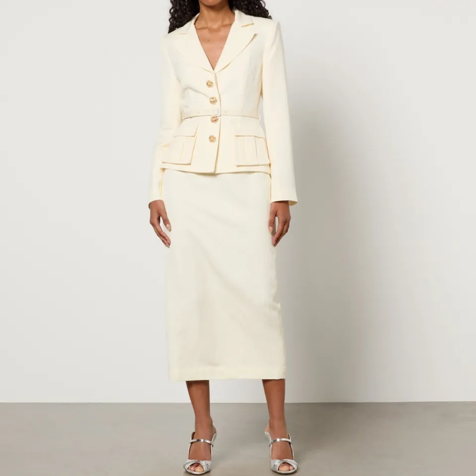 Dresses|Dresses|Self-Portrait Tailored Twill Midi Dress - UK 10