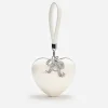 Bags|Self-Portrait Top Handle Satin Heart Clutch