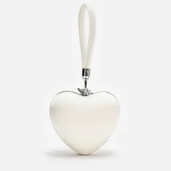 Bags|Self-Portrait Top Handle Satin Heart Clutch