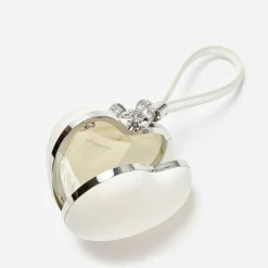 Bags|Self-Portrait Top Handle Satin Heart Clutch