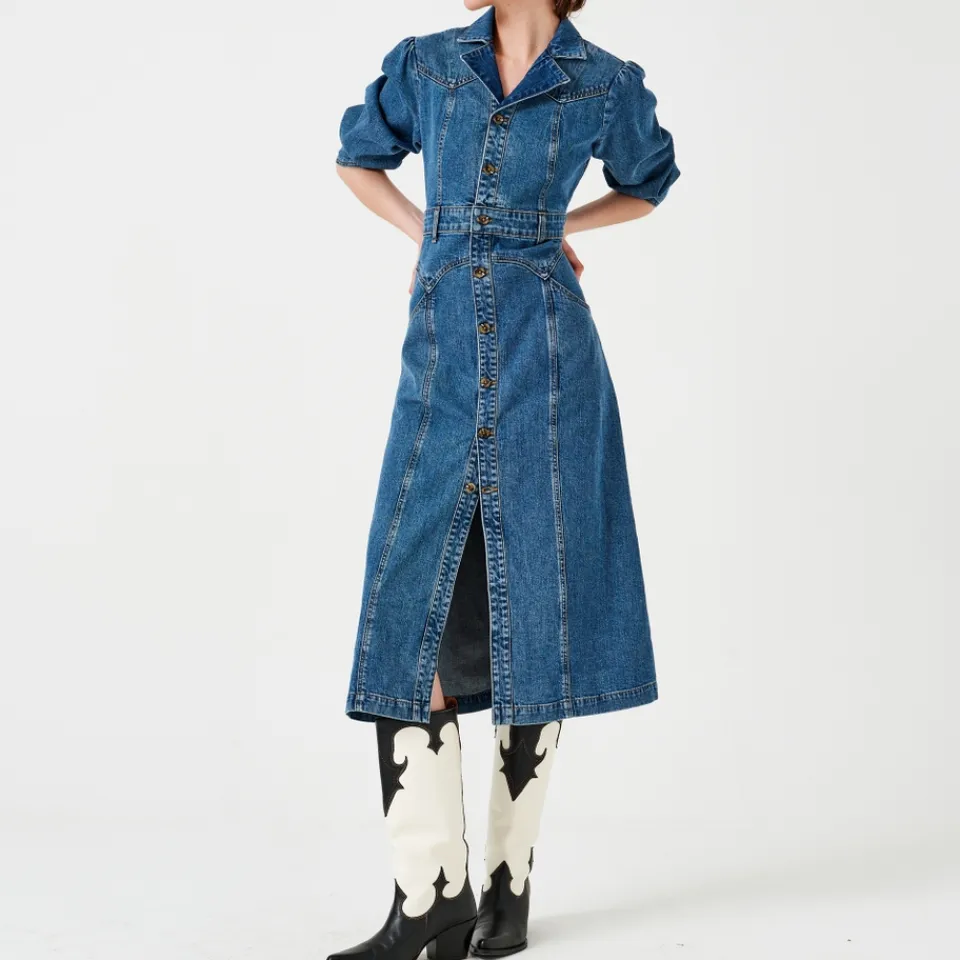 Dresses|Dresses|Dr. Martens Seventy + Mochi Mia Midi Denim Dress - XS