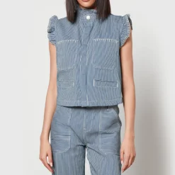 Jackets|Coats|Seventy + Mochi Pablo Cotton-Blend Denim Waistcoat - UK 12