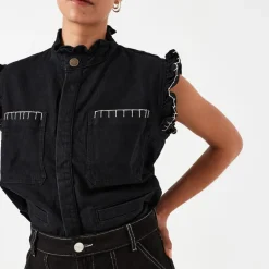 Jackets|Coats|Maison Kitsuné Seventy + Mochi Pablo Denim Waistcoat - XS