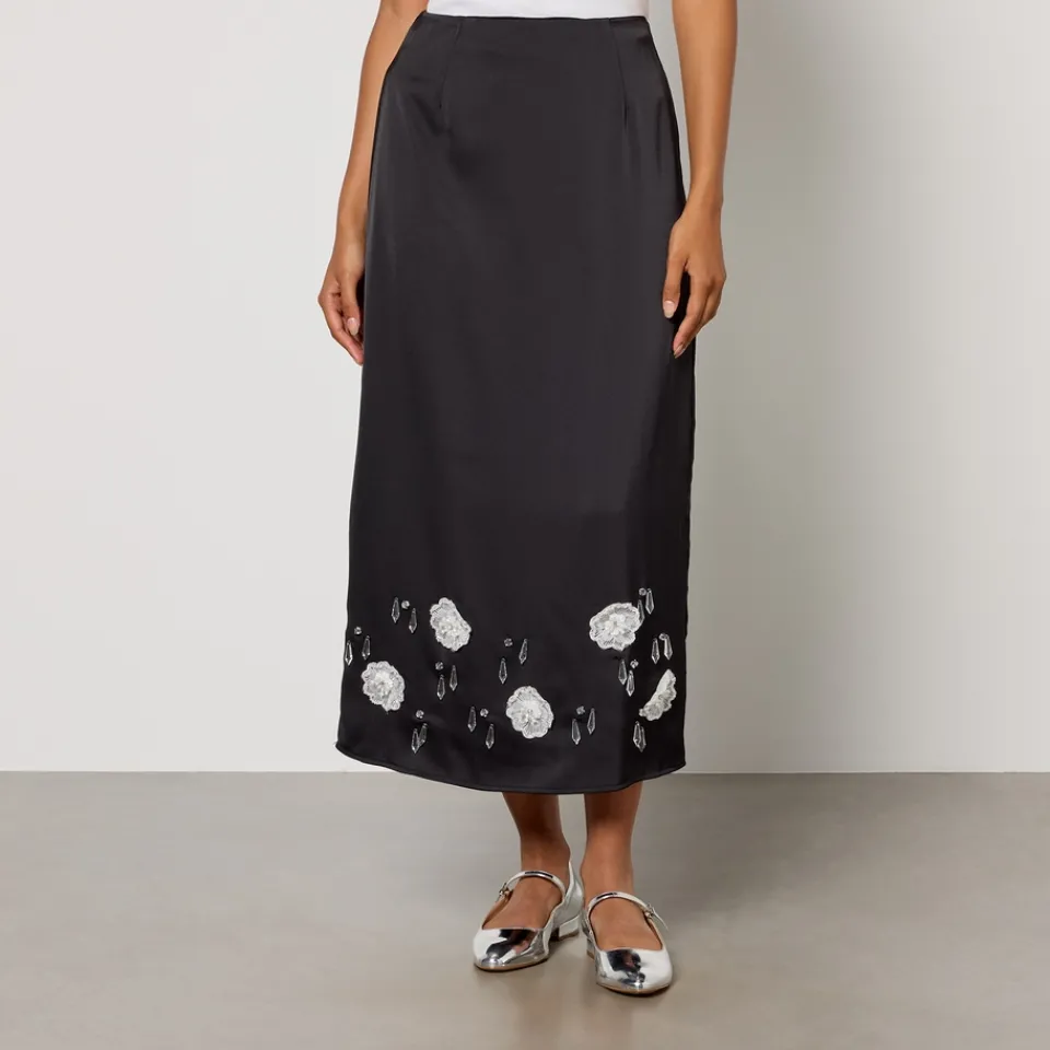 Skirts|Skirts|By Malene Birger Sister Jane Desert Hearts Satin Midi Skirt - S/UK 8