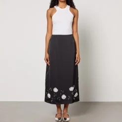 Skirts|Skirts|By Malene Birger Sister Jane Desert Hearts Satin Midi Skirt - S/UK 8