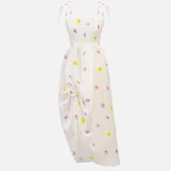 Dresses|Dresses|Ganni Sleeper Atlanta Linen Rosette Strap Dress - XS