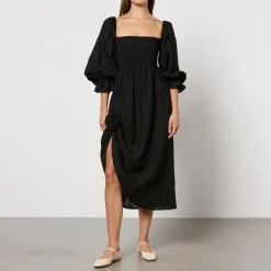 Dresses|Dresses|Sleeper Atlanta Rosette Linen Dress - S