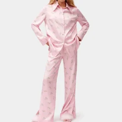 Loungewear|Sleeper Blossom Floral-Print Satin Lounge Trousers - XS