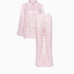 Loungewear|Sleeper Blossom Floral-Print Satin Lounge Trousers - XS