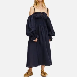 Dresses|Dresses|AMI Sleeper Cancan Linen Maxi Dress - S
