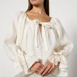 Loungewear|Sleeper Cha-Cha Ruffled Linen Lounge Set - M