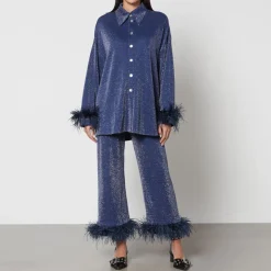 Loungewear|Dr. Martens Sleeper Feather-Trimmed Lurex Party Pyjama Set - S