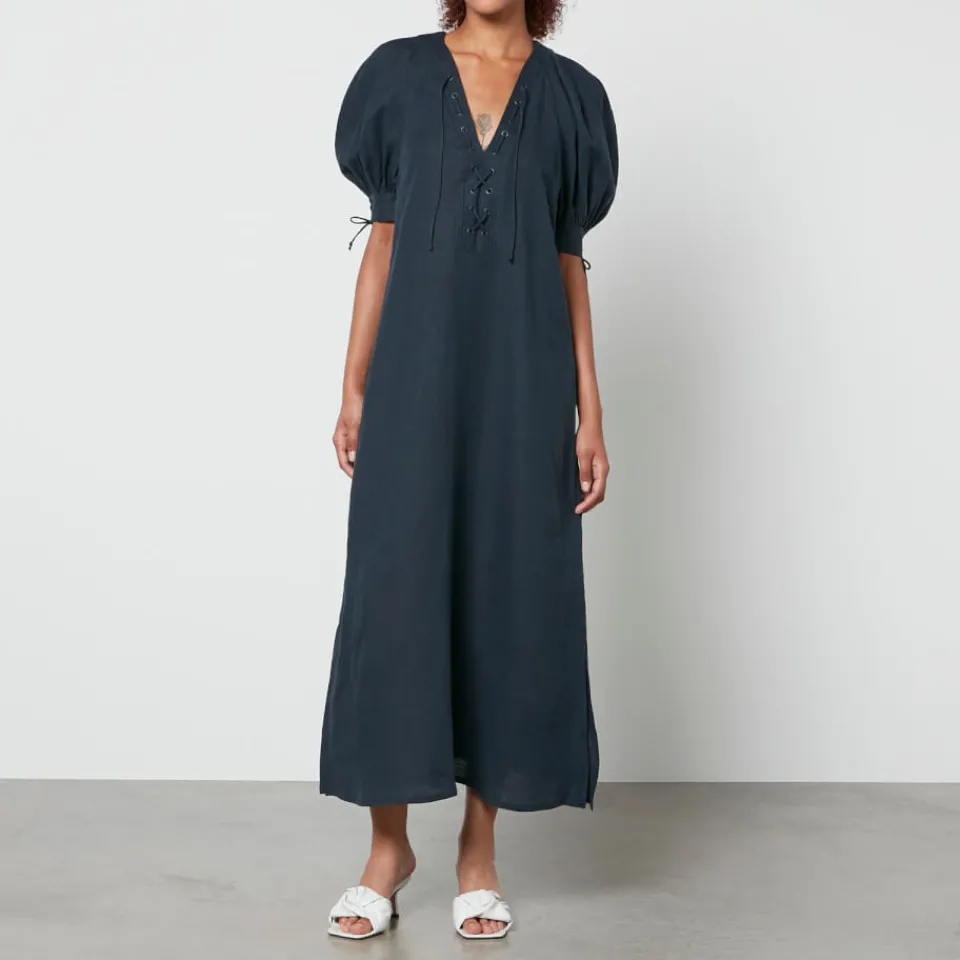 Dresses|Dresses|Coach Sleeper Garden Linen Midi Dress - XS