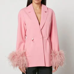 Jackets|Coats|Dr. Martens Sleeper Girl With Pearl Feather-Trimmed Crepe Blazer - XS