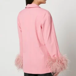 Jackets|Coats|Dr. Martens Sleeper Girl With Pearl Feather-Trimmed Crepe Blazer - XS