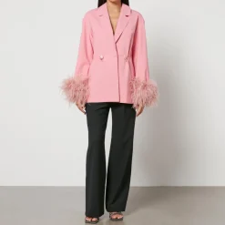 Jackets|Coats|Dr. Martens Sleeper Girl With Pearl Feather-Trimmed Crepe Blazer - XS
